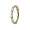 Anello micro segmentato pieghevole placcato oro con cristalli laterali argento