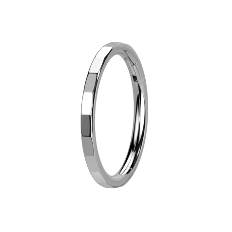 Micro bague segmentée pliable argent bords cassés