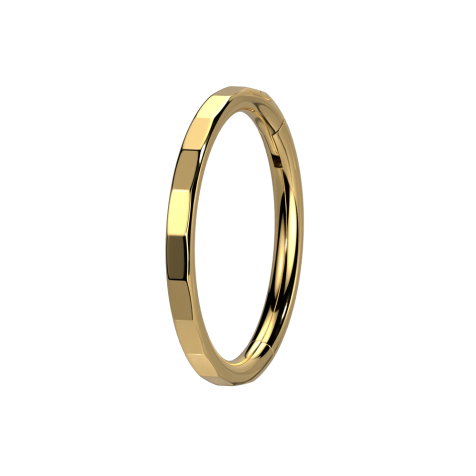 Micro segment ring, foldable, gold-plated, broken edges