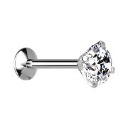 Labret con filettatura interna Micro UFO argento con...