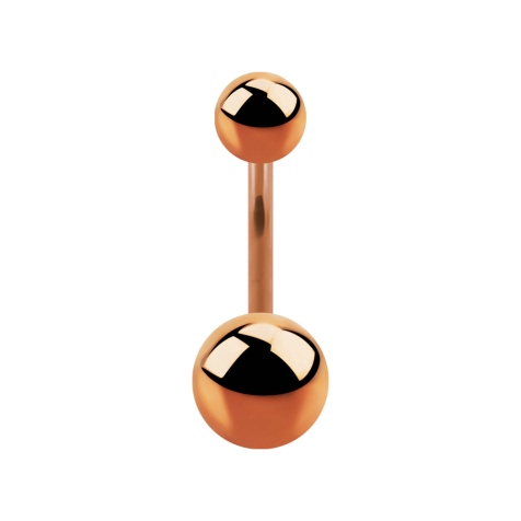 Banana female thread rose gold with two balls