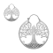 Silver tree of life earring