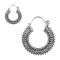 Earring silver three pattern creole