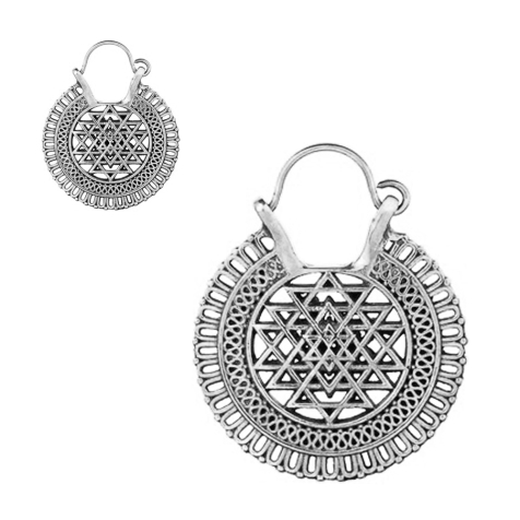 Ohrring silber Ethno Muster