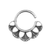 Anello ponderale in argento con struzzo