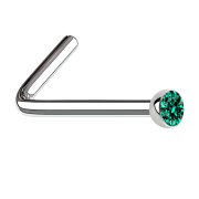 Clous de nez coudés argent demi-sphère...