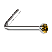 Clous de nez coudés argent demi-sphère...