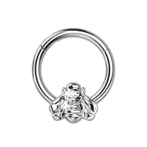 Anello micro segmentato pieghevole argento ape