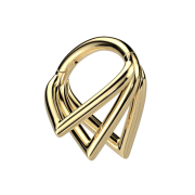 Micro anneau segmenté pliable plaqué or...