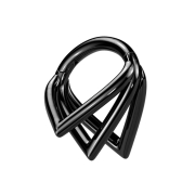 Micro anneau segmenté pliable noir trois anneaux...