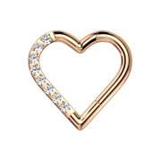 Micro Segmentring klappbar rosegold Herz einseitig...