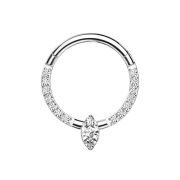 Micro bague segmentée pliable argentée,...