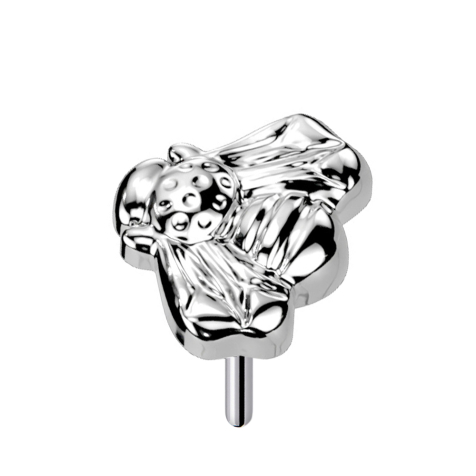 Threadless bee silver