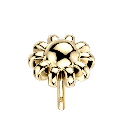 Sfera doro 14k senza fili con bordo a sfera