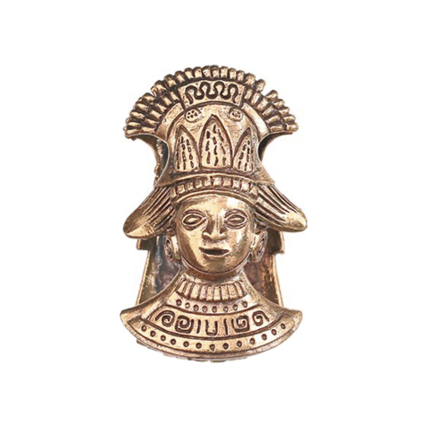 Orecchio peso buco della serratura oro rosa Maya figura