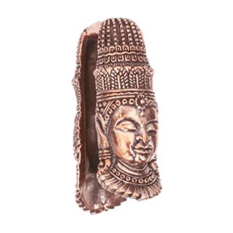 Ear weight keyhole rose gold Buddha figure