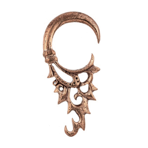 Gancio per orecchio in oro rosa Fiamma gocciolante