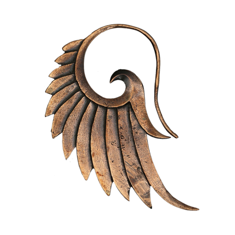 Ohrgewicht Spirale rosegold Engelsflügel