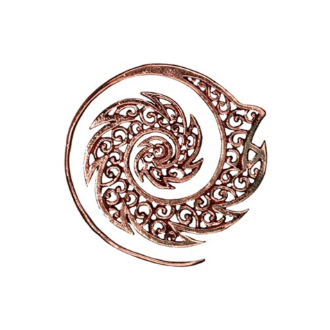 Ohrgewicht Spirale rosegold Tribal Feuer