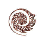 Ohrgewicht Spirale rosegold Tribal Feuer