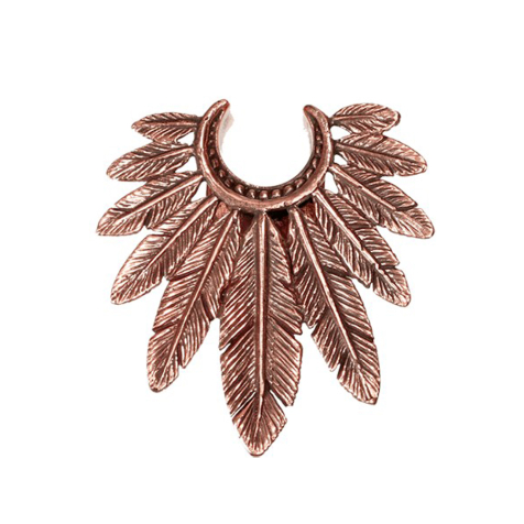 Sella oro rosa con piume