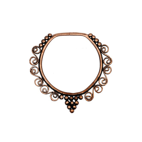 Tunnel Anhänger rosegold Ring Rebe mit Trauben