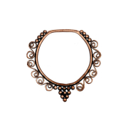 Ciondolo a tunnel in oro rosa con vite e uva