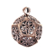 Rose gold ball pendant with flowers