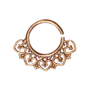 Micro piercing ring rose gold hearts and balls