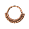 Micro piercing anneau or rose bord avec des boules