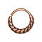Micro piercing ring rose gold braided