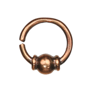 Micro piercing anneau or rose avec boule