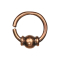 Micro Piercing Ring rosegold mit Kugel