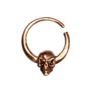 Micro Piercing Ring rosegold mit Totenkopf