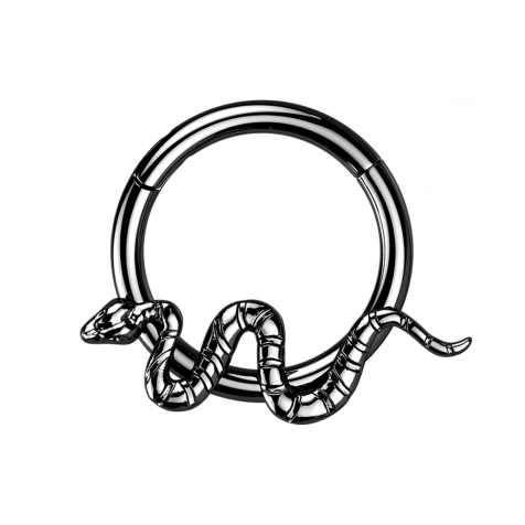 Micro Segmentring klappbar schwarz Schlange