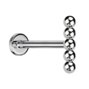 Micro Labret Internal Thread Silver Bar Balls