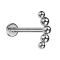 Micro Labret Internal Thread Silver Arch Balls
