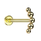 Micro Labret internal thread gold-plated bow balls