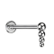 Micro Labret filettatura interna argento gocce sfere