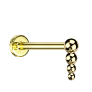 Micro Labret Internal Thread Gold-Plated Drop Balls