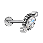 Micro Labret filetage intérieur argenté...