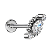 Micro Labret filetage intérieur argenté...