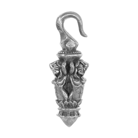 Poids doreille crochet argent torche