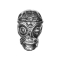 Ear weight keyhole silver skull steampunk