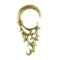 Ear weight hook gold-plated Dripping flame