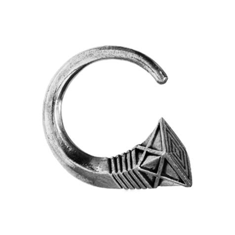 Ohrgewicht Spirale silber Maya Horn