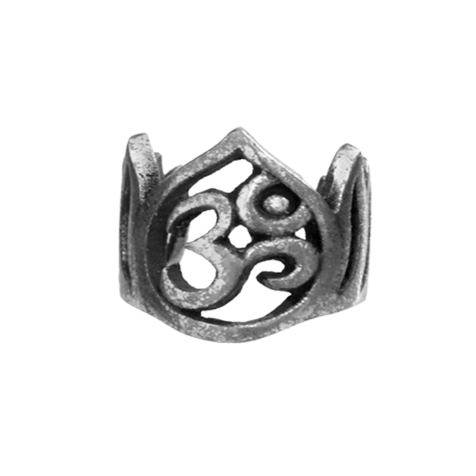 Orecchio Cuff corona dargento Om