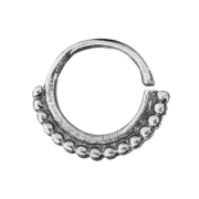 Micro piercing anneau argent bord avec des boules