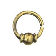 Micro Piercing Ring vergoldet mit Kugel
