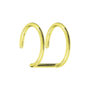 Fake Ear Cuff vergoldet mit 2 Ringen mit Titanium Schicht